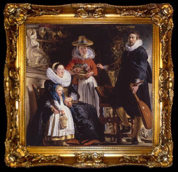 framed  Jacob Jordaens The Family of the Arist (mk08), ta009-2